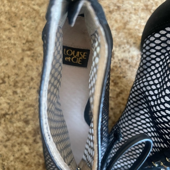 Louise et Cie Black Caged Suede Lace-Up Heels - Picture 8 of 8